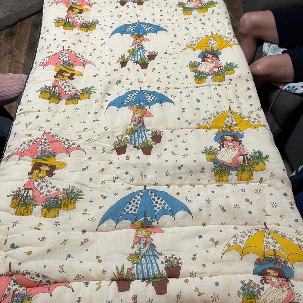 Vintage Holly Hobbie Sleeping Bag Zipper